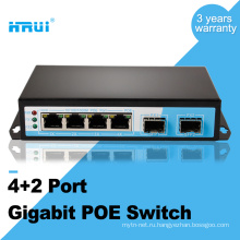 1000м 48В 2 портов SFP 4 порта питания через Ethernet PoE коммутатор